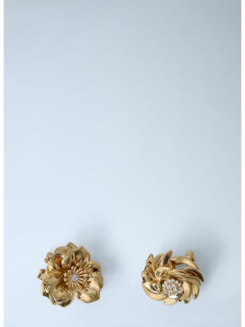 Other Designers Miu Miu Women Mental Earrings With Crystals