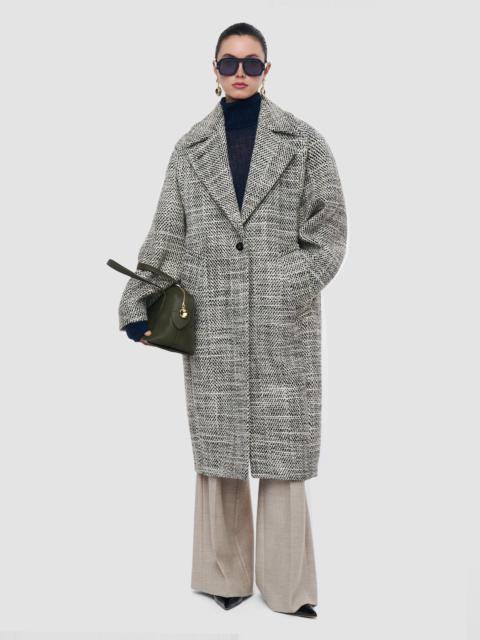 JOSEPH Florent Crosshatch Virgin Wool Coat