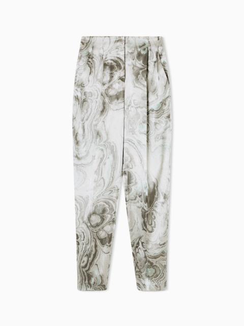 GIORGIO ARMANI JACQUARD SINGLE-PLEAT TROUSERS