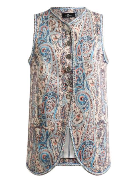 Etro Etro Women A-Line Vest With Trimming