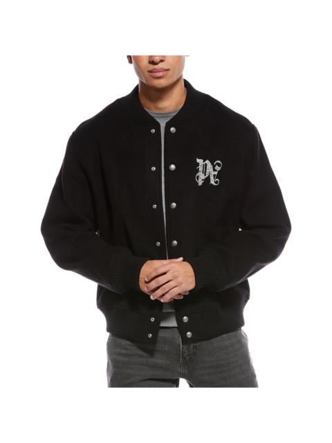 Palm Angels Palm Angels Monogram Wool-Blend Varsity Jacket