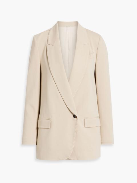 Brunello Cucinelli Bead-embellished cotton-blend blazer