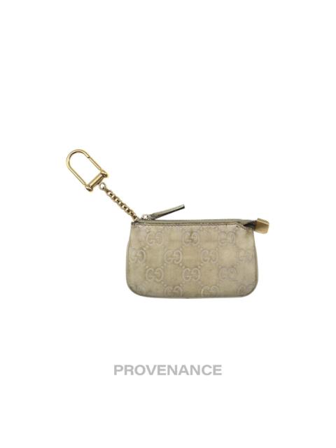 GUCCI Gucci Key Pouch Cles - Ivory Chalk GG Guccissima Leather