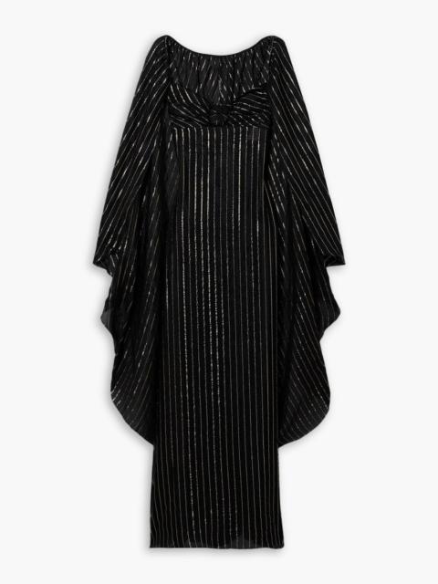 Johanna Ortiz Promise of Splendor metallic striped silk-blend chiffon maxi dress