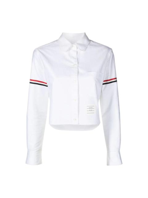 Thom Browne Oxford Armband Round Collar Cropped Shirt