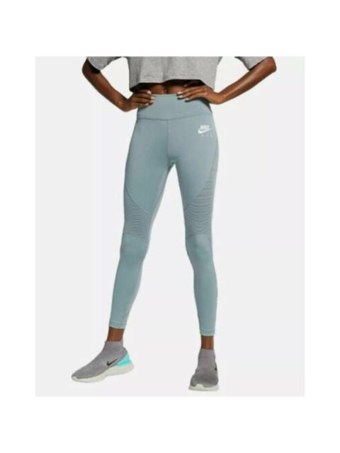 Nike Air 7/8 Dri Fit Running All In High Rise Leggings Moto Panel Blue Gray S