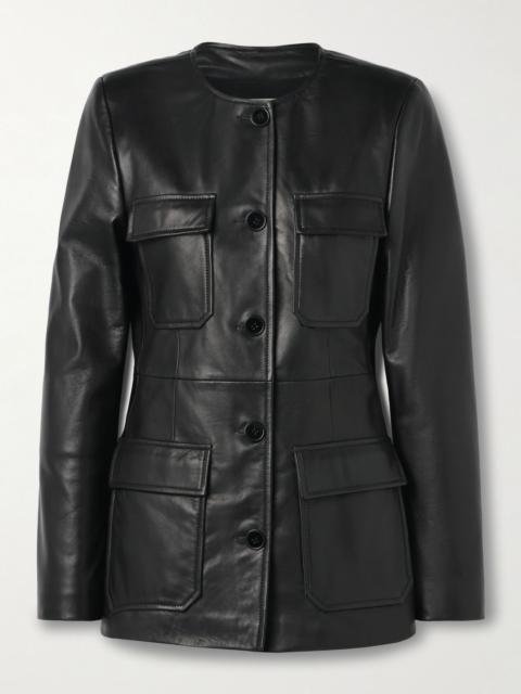 NOUR HAMMOUR Vernes leather jacket Black