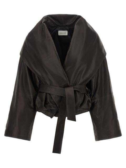 MAGDA BUTRYM Magda Butrym Women Shawl Collar Leather Jacket