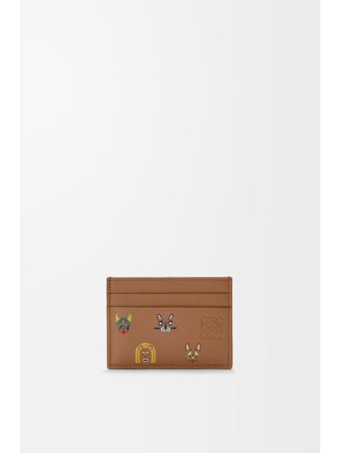 Loewe Loewe Cats Leather Cards Holder