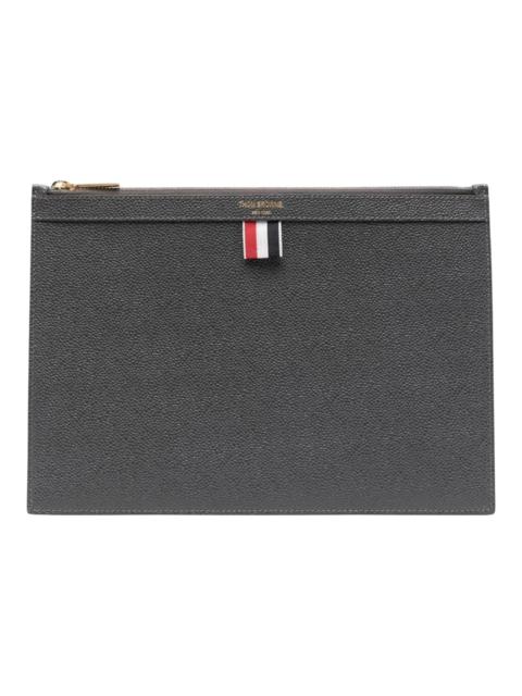 Thom Browne Small Document Holder In Pebble