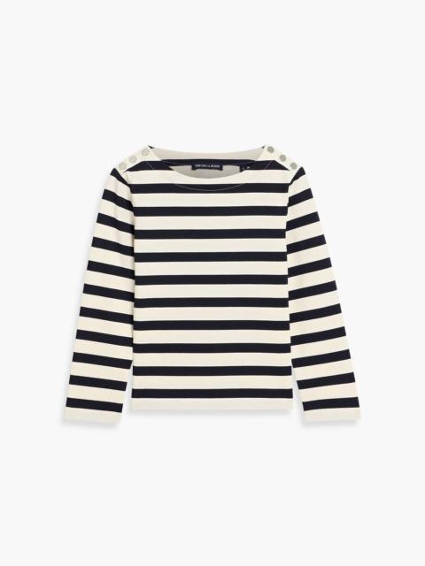VERONICA BEARD Hovey striped cotton-jersey top