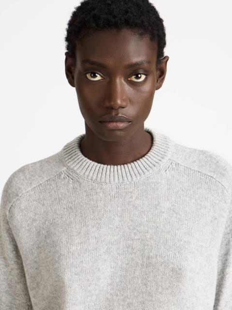 JW Anderson WOMENS RAGLAN JUMPER IN MID GREY MELANGE