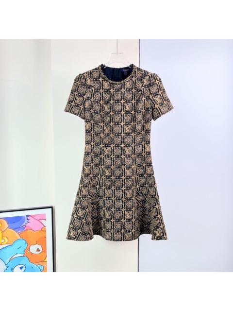 Louis Vuitton Louis Vuitton LV full monogram wool dress