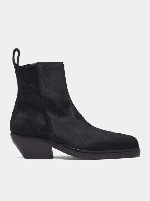 EGONLAB Black Cow Fur Ankle Boots