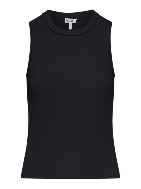 Loewe Loewe Women Ribbed Top With Anagram Embroidery