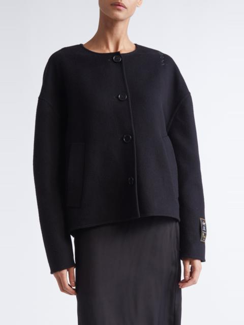 Marni Marni Double Face Virgin Wool & Cashmere Jacket in 00N99 Black at Nordstrom