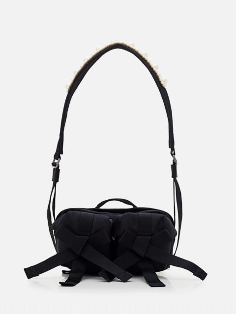 Simone Rocha SHOULDER BAG WITH BLACK BEADS AND FRONT BOWS
