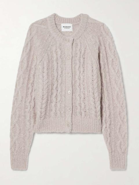 Ery cable-knit wool-blend cardigan