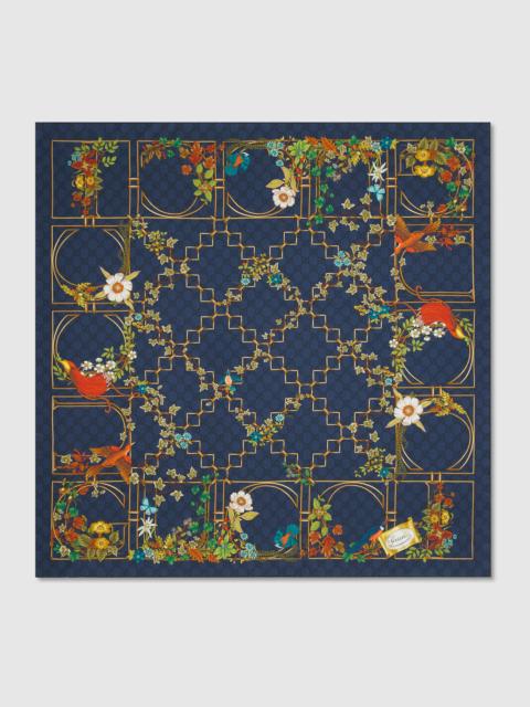 GUCCI Printed silk twill carré