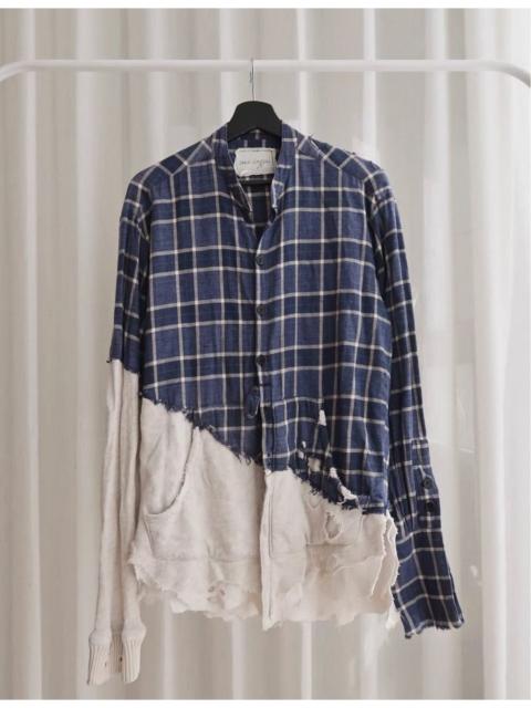 Greg Lauren Greg Lauren 50/50 Blue Moon Ivory Woven Flannel 