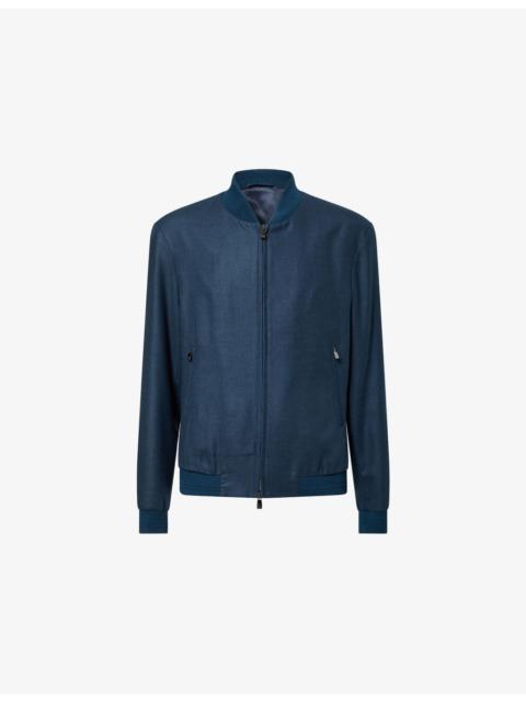 CORNELIANI Relaxed-Fit Silk and Wool-Blend Bomber Jacket