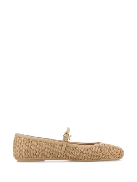 Gianvito Rossi Gianvito Rossi Women Raffia Carla Ballerinas