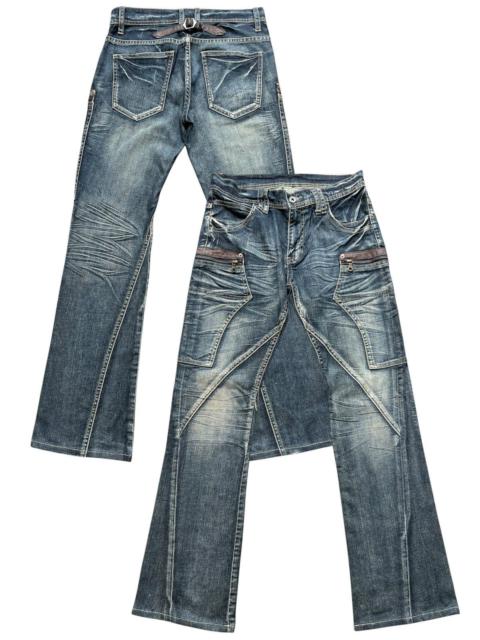 Other Designers Michel Klein - Michael Klein Distressed Flare Denim Jeans 30x31