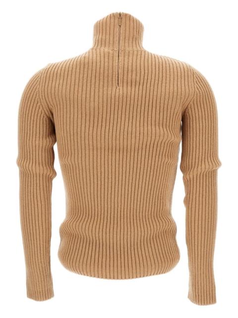 Max Mara Ribbed wool and cachemire turtleneck sweater