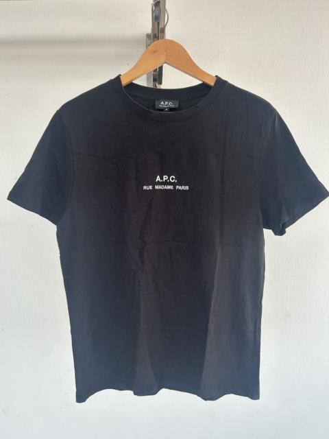 A.P.C. A.P.C Vintage Fronthit Black Tee