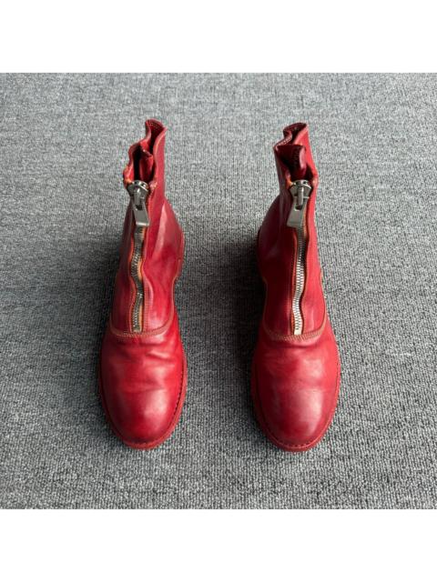 Guidi Guidi 210 red leather front zip boots