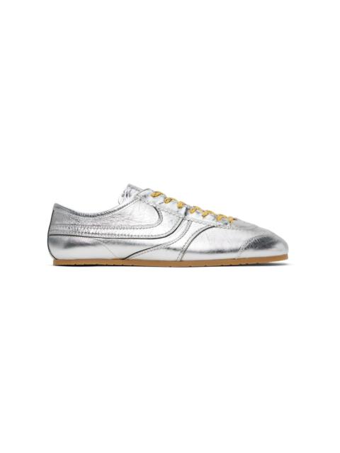Dries Van Noten Silver Leather Sneakers