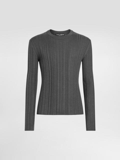 CELINE celine oversized sweater in ribbed wool | REVERSIBLE