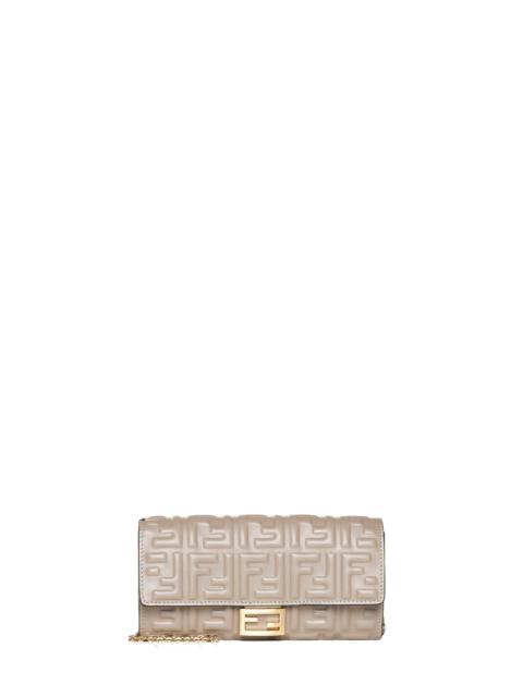 FENDI Fendi Women Taupe Nappa Leather Wallet