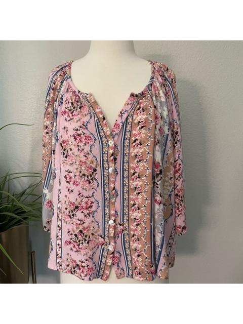 Other Designers Show Me Your MuMu - New! Show Me‎ Your Mumu Floral Print Peasant Top Sz Large