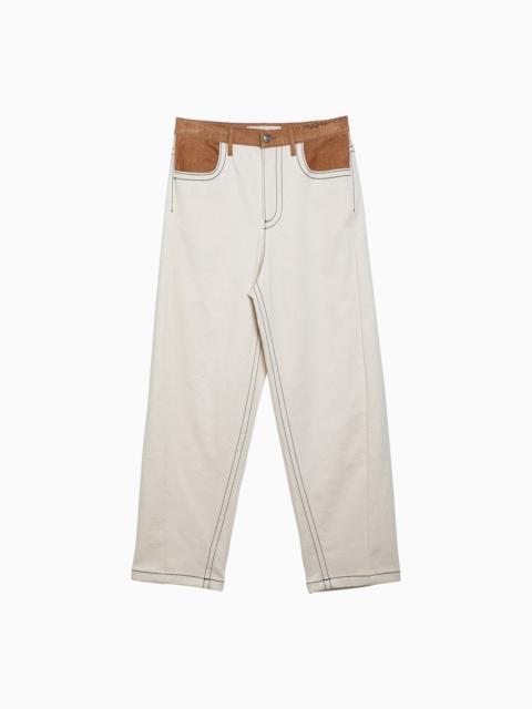Marni White/Beige Regular Denim Jeans