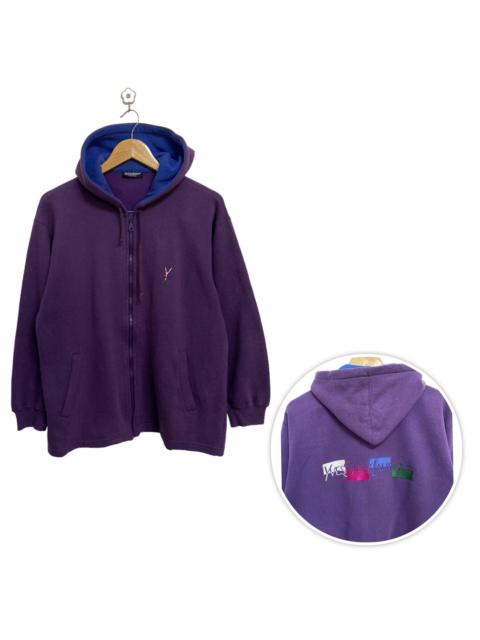 Other Designers Vintage - Vtg Yves Saint Laurent Pour Homme YSL Big Spellout Hoodie