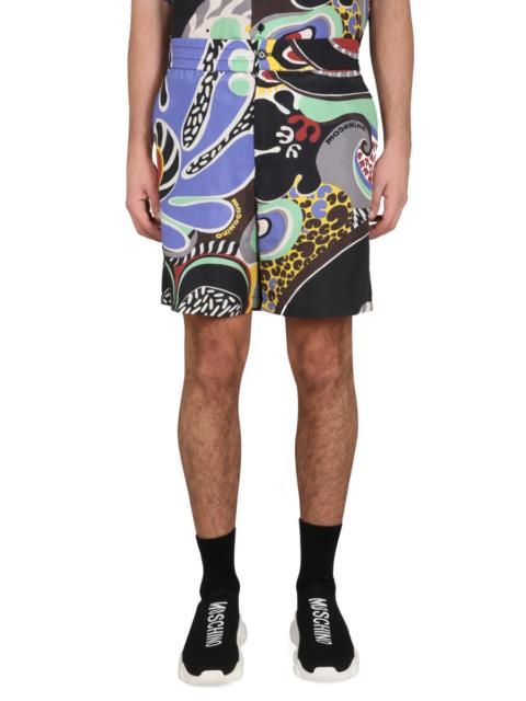 Moschino Moschino Men Psychedelic Print Bermuda Shorts