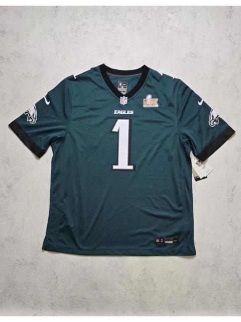 Nike Hurts Jersey Midnight Philadelphia Eagles SuperBowl LIX