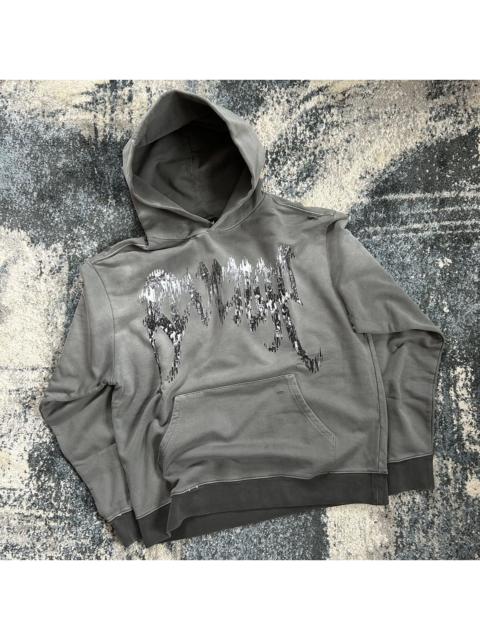 Other Designers Revenge - KOSUKE KAWAMURA DiSTRESSED GLiTCH LOGO HOODiE SWEATSHiRT