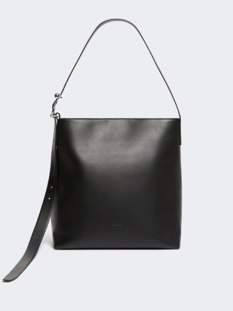 Sportmax Leather S-buckle shopper bag - black