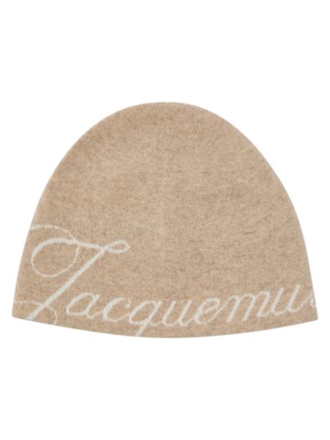 JACQUEMUS Jacquemus Le Bonnet Atelier Logo-intarsia Wool-blend Beanie