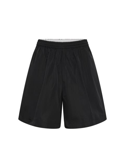 ST. AGNI Relaxed Paper Taffeta Shorts black
