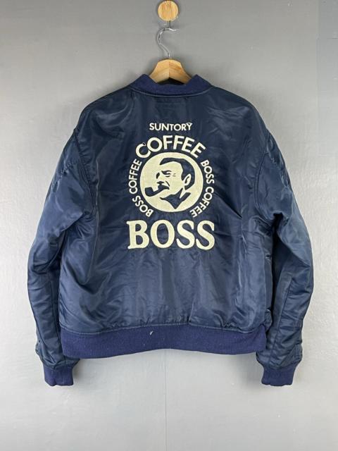 Other Designers Japanese Brand × Vintage - Vintage Suntory Boss Coffe Big Logo Embroidery Bomber Jacker