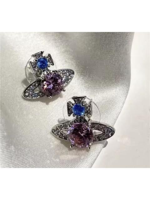 Other Designers Other - CZ Planet Stud Earrings for Men Women,Streetwear Unisex