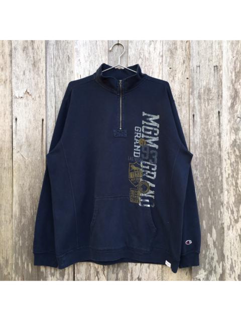 Other Designers Vintage - Vintage Champion MGM Grand Half Zip Sweatshirt Big Logo