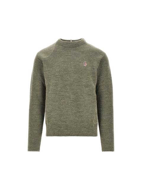 Moncler Grenoble Moncler Grenoble Logo Patch Wool Sweater Green