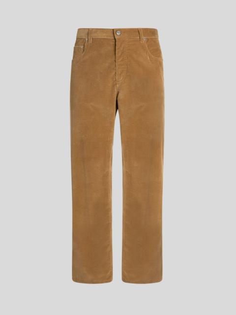 Etro STRAIGHT-LEG FIVE-POCKET TROUSERS IN CORDUROY VELVET