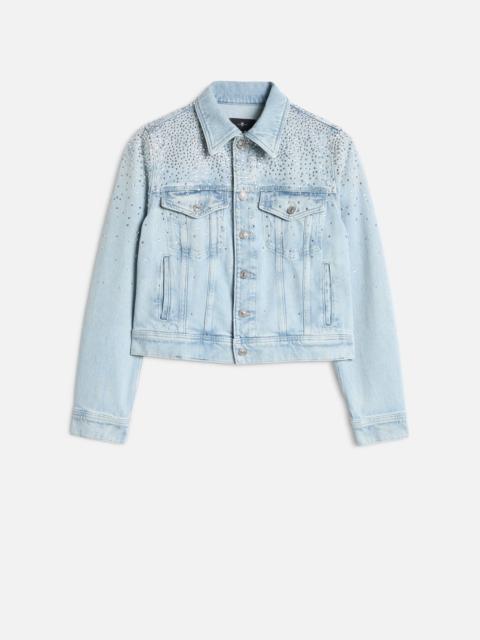 7 For All Mankind ADI TRUCKER JACKET in MANKIND Luminous Blue