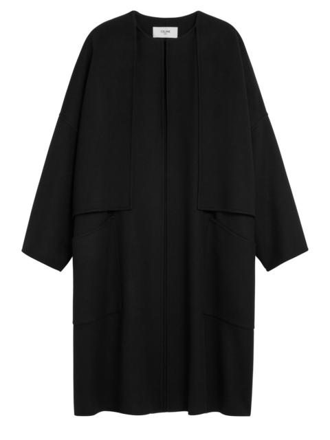 CELINE Coat with pure collar in double face cashmere