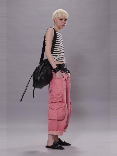 R13 CROPPED MULTI POCKET CARGO